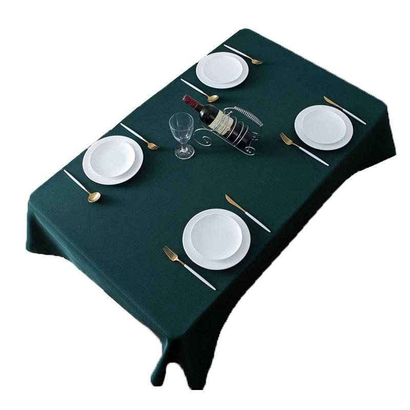 Mörkgrön duk Hus Enfärgad Polyester Bordstablett Soffbordsöverdrag Utomhus Picknickduk Bröllopsfest Stor Storlek Duk