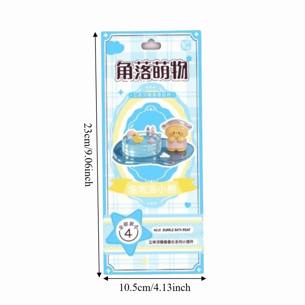 Drop Glue 3D DIY Crystal Stickers Whale Relief Ornament Stickers Cartoon Stacking Stickers  Office