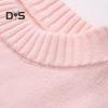 Damen Winterpullover Einfarbig O-Ausschnitt Langarm Loose Fit Stricktops Dicker warmer Pullover Jumper Streetwear