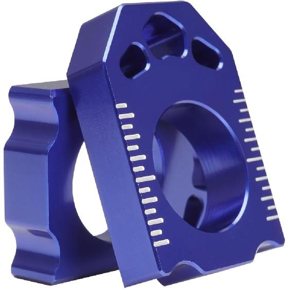 Dirt Bike Rear Axle Block Chain Tensioner Adjuster CNC for YZ 250F 450F YZ250F 2012-2023 YZ450F 2010-2023 Blue