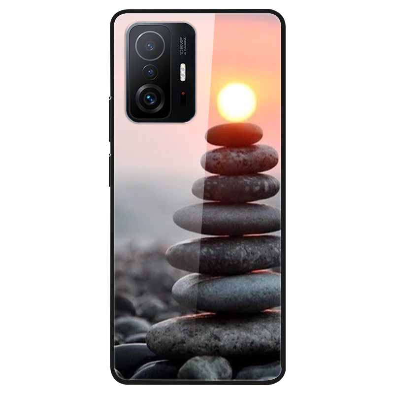 For Xiaomi 11T Tempered Glass Case Soft Bumper Hard Funda For Xiaomi mi 11T Pro Phone Case 11 T 11T Pro 11TPro Back Cover Shells