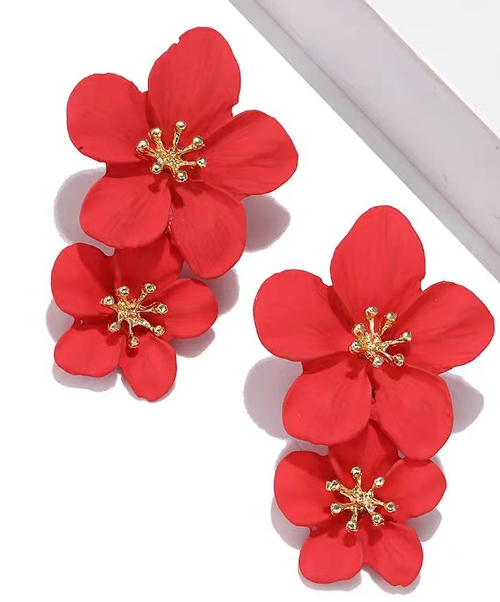 Women's Korean Earrings with Flowers