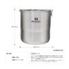 STANLEY Cook Set ForFour Outdoor Camping Cooking Set for 4 Dishwasher Warranty Japanese Silver, People, Safe, Included, 10650-012 (Official Product)