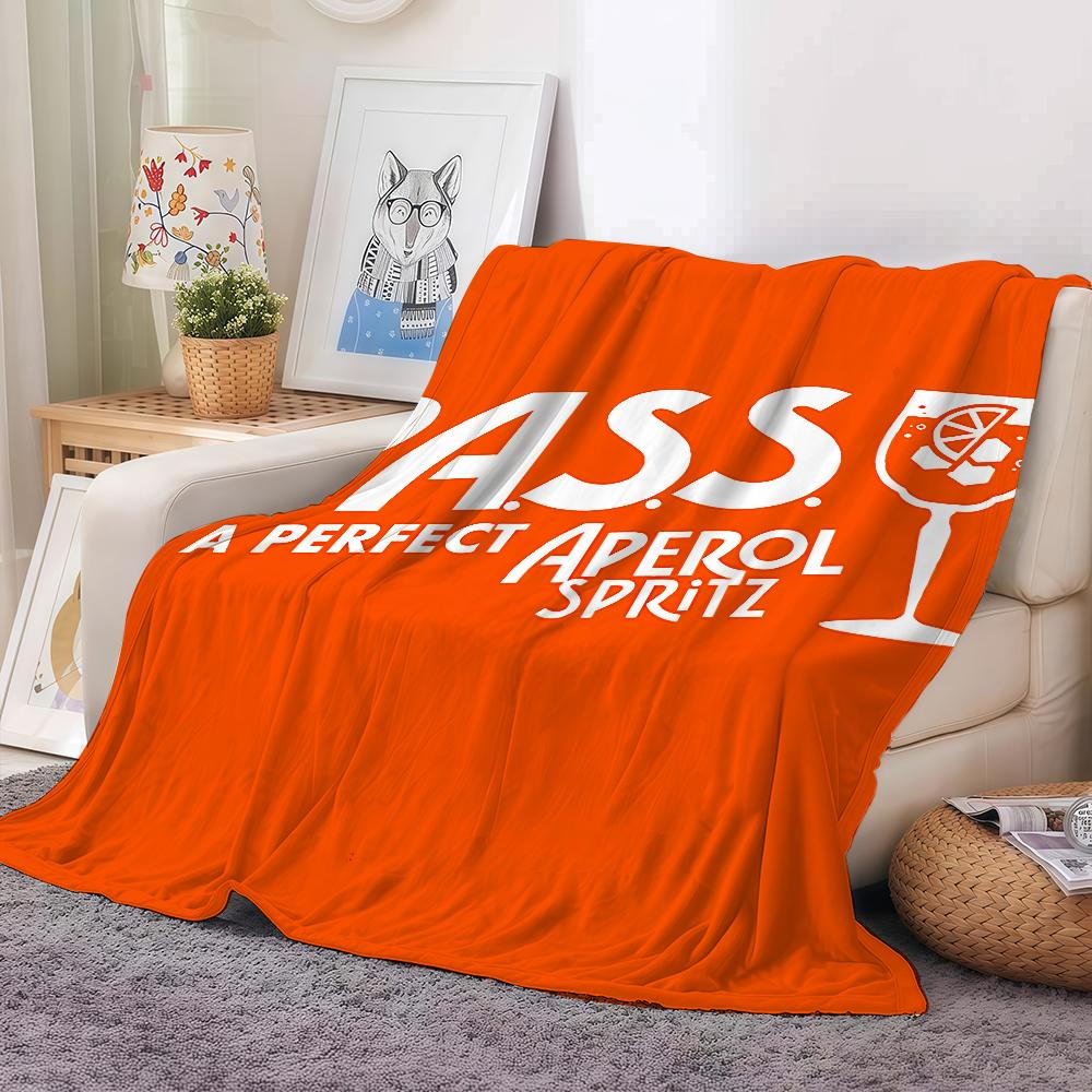 

Aperols Spritz Flannel Blanket Warm And Soft Suitable For Bedroom Living Room Sofa Bed Office Travel Camping 30x40in