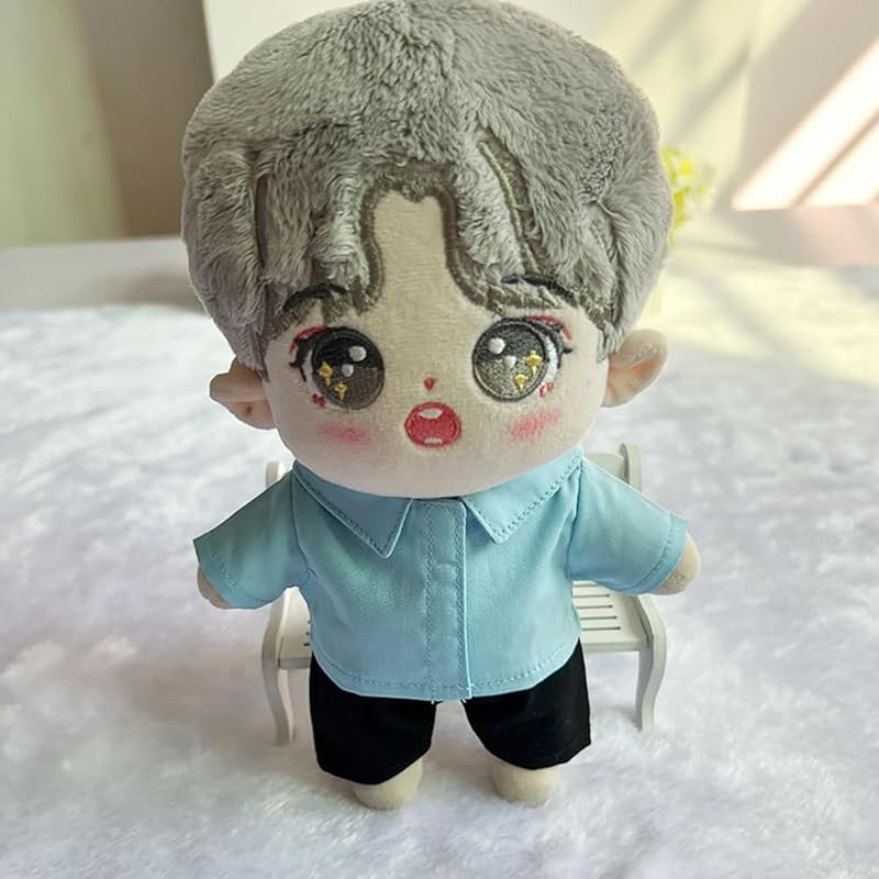 Niannyyhouse 10cm, 15cm, 20cm Plüschkleidung, Einfaches Hemd, Hemdbluse, Baumwollpuppe, Zubehör (A3, 20 cm)