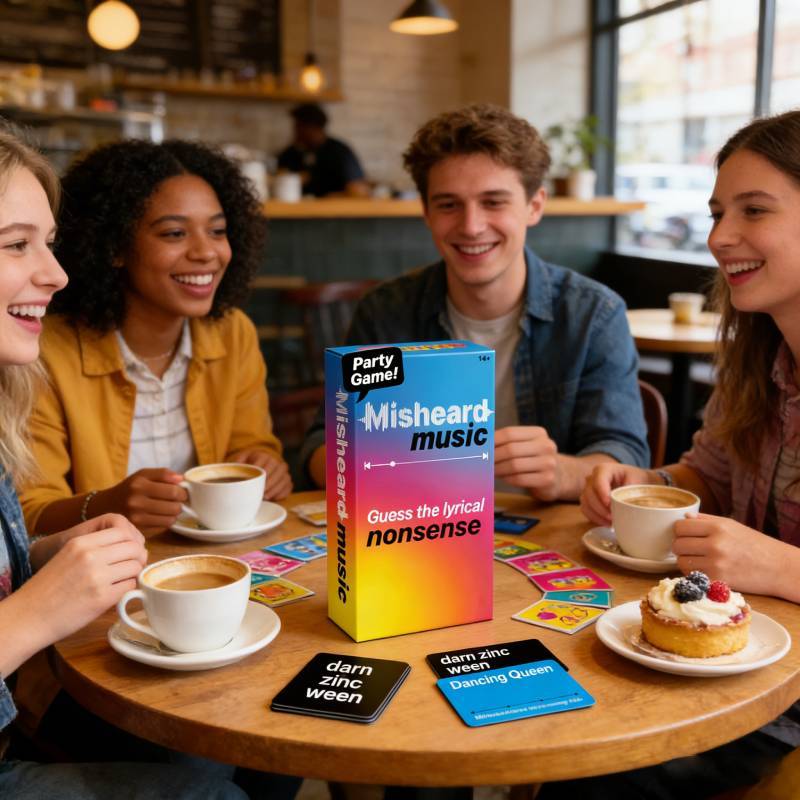 Misheard Music Guess The Lyrical Nonsense Party Card Game For Family And Friends Play