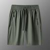 Herreshorts Elastisk midje Middels høyde Pustende shorts med lommer Hurtigtørkende Is-silke Tynne Fritidsshorts