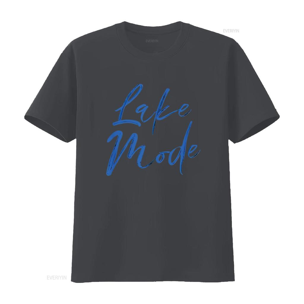 Womens Lake Mode T Shirt vintage Washed fashion Versatile streetwear Stylish Soft Breathable Casual Top For Everyday Wear