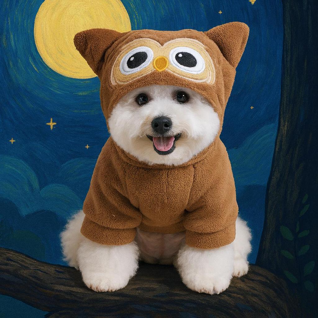 PETCIRCLE Podzimní/Zimní Teplé Oblečení pro Domácí Mazlíčky s Plus Sametem - Cosplay Kolekce pro Psy a Kočky