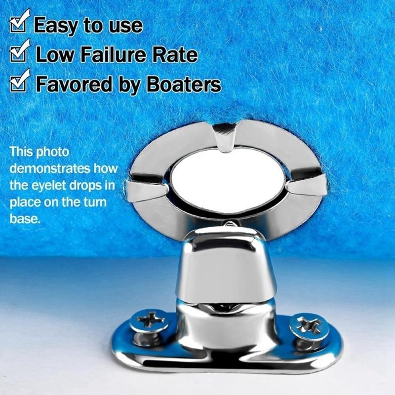 20PCS Turn Button Fastener With Eyelet Washer Kit for Boat Cover Canopy Fixing