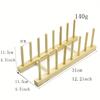 Dish Drainer Plate Rack Bamboo Shelf Cups Display Stand Drainer Holder Pan Cover Drying Organizer Kitchen Accessory