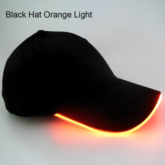 Mote Unisex ensfarget LED-lysende baseballhatt Julefest Peaked Cap