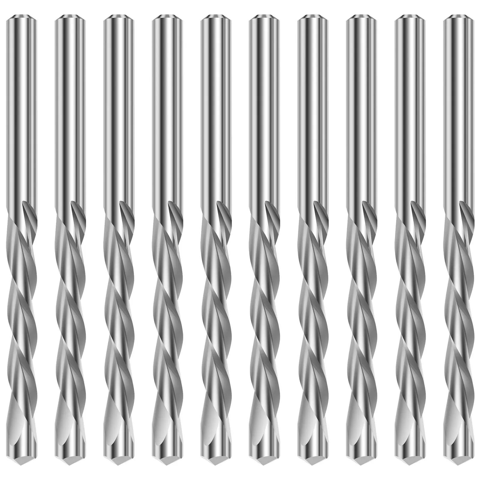 

10 Pcs Drywall Router Bits 3/16 Drywall Drill Cutting Bits M2 Speed Steel Spiral Downward Router Cutout Rotary Guidepoint Guidep