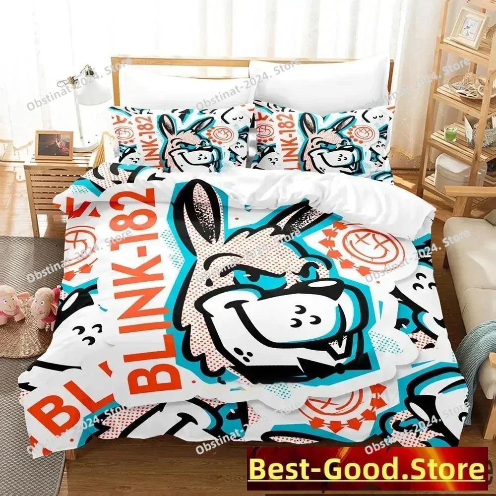3D Fashion Blink-182 BAND LOGO Bedding Set Printed single Comforter Quilt Duvet Cover Pillow Case 3 Pieces Sets Kids Adult Size