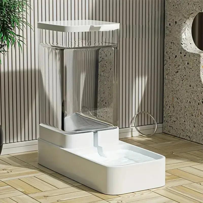 For cats and dogs1-2Gravity-Feed Plastic Automatic Pet Feeder and Waterer Set