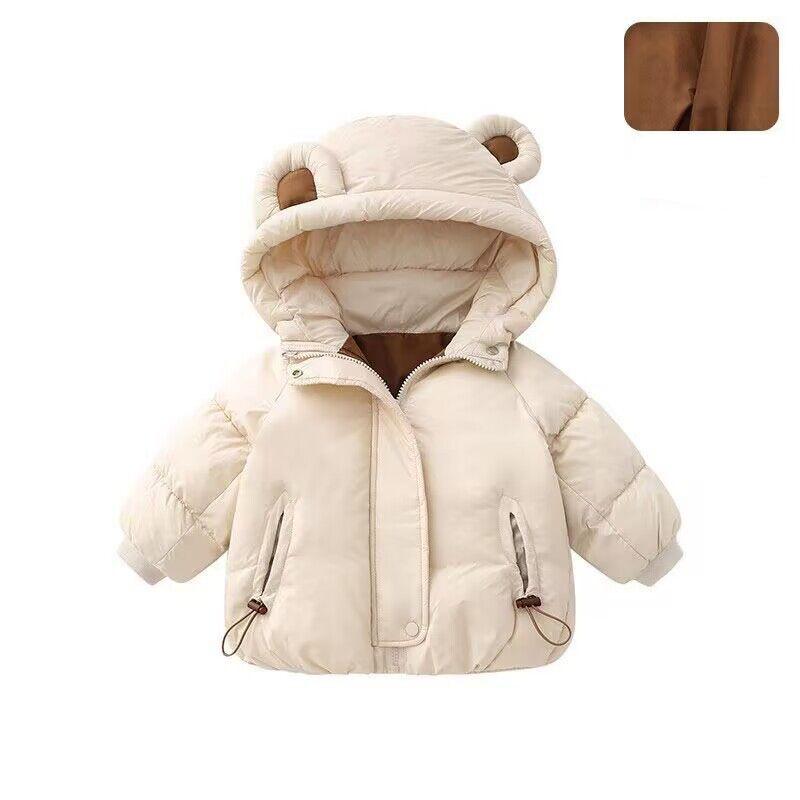 Autumn Winter Boys Velvet Jacket Thickened Autumn Winter Girls Baby Padded Padded