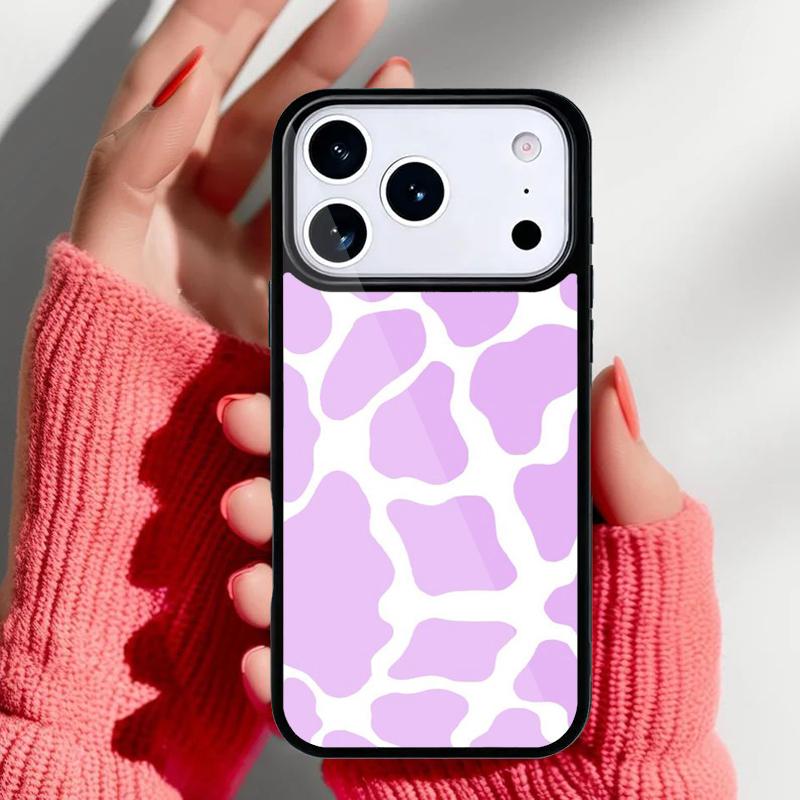 Cow Pattern Phone Case for iPhone 17 16 15 14 13 Pro Max Back Cover for 12 11 Pro Coque