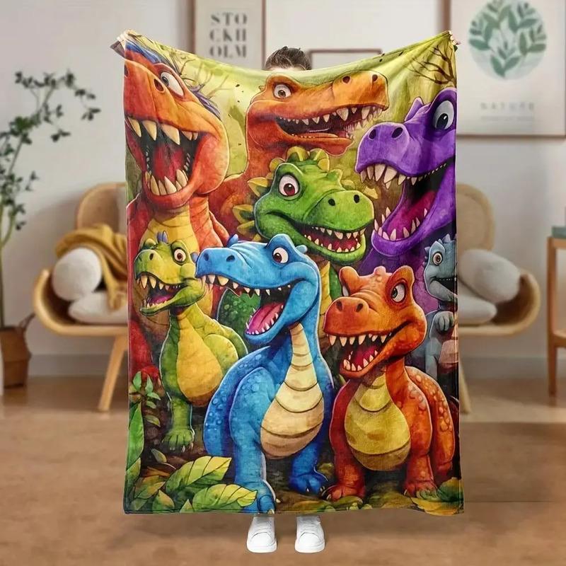 [cobertor De Flanela - Desenho Animado Colorido De Dinossaur S разноцветный