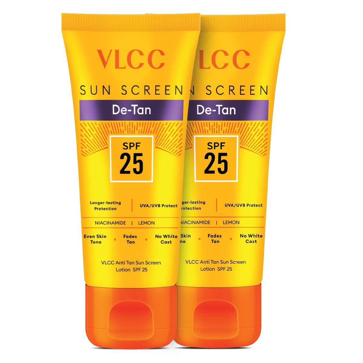 

VLCC Anti Tan Sunscreen Lotion SPF 25 For Daily Sun Protection Hydrating Lightweight Formula 150 ml Pack Of 2 Set
