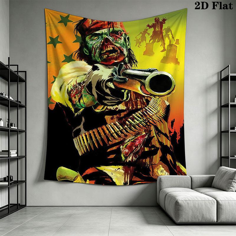 RDR2 Wall Hanging Printed Fabric Blanket Decorative Tapestries for Bedroom Living Room Home Decor