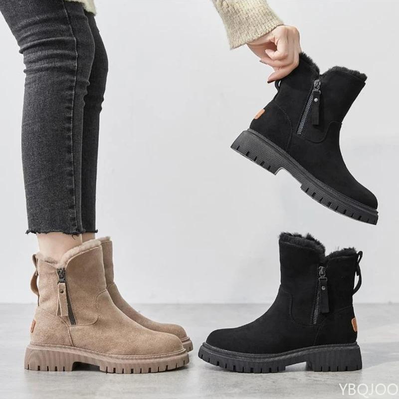 Winter New Women's Shoes Cold resistant Warm Thick Simple Comfortable Anti slip Wear resistant Women's Cotton Shoes