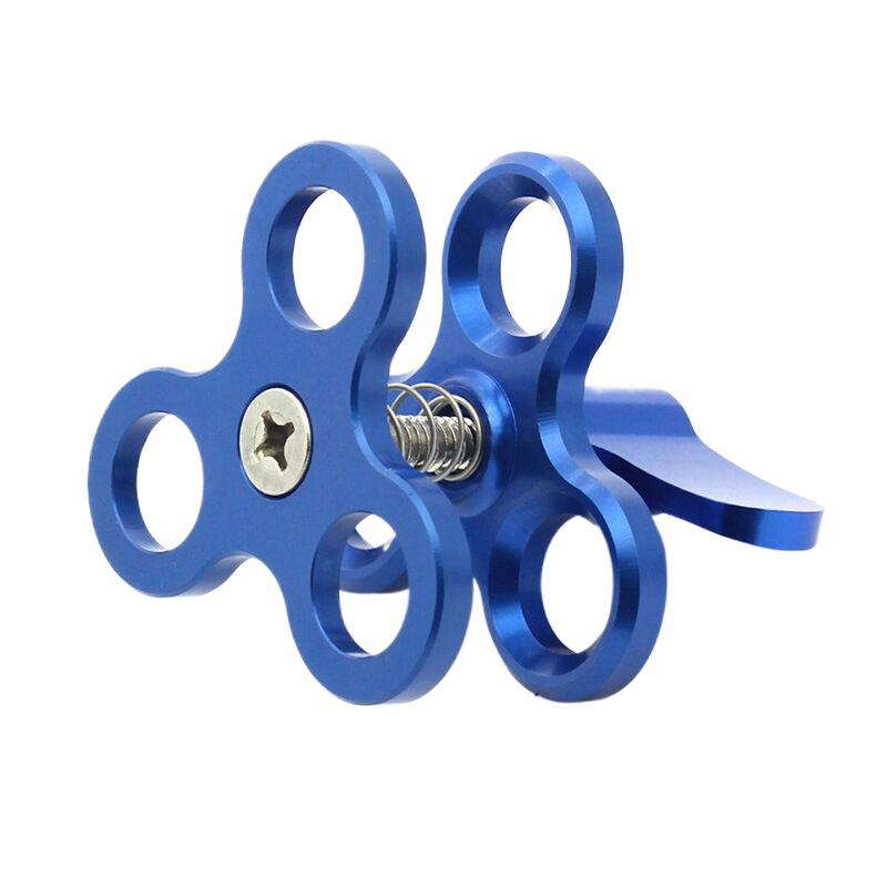 Triple Ball Clamp 3 Holes Underwater Arm Diving Bracket For Photography Torch Aluminum Diving Lights Ball Butterfly Clip Mount