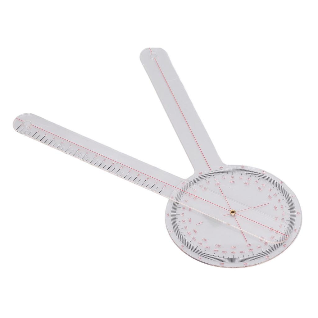 Orthopaedic Use Goniometer 360 Degrees Physical Therapy Angle Protractor Ruler for Knee Joint Elbow Shoulder Large