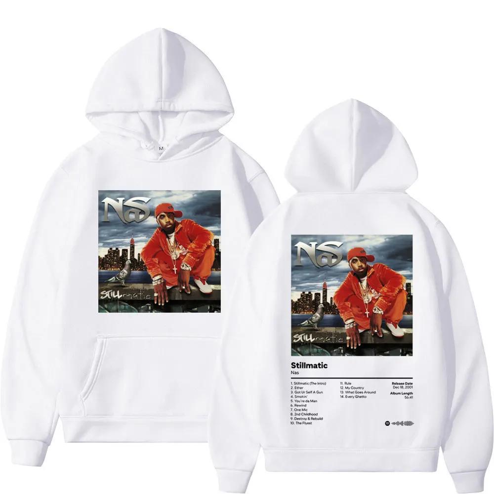 Rap Artist NAS Music Album Stillmatic Print Hoodie Harajuku Hip-hop Sportswear Men and Women Fashion Casual Loose Hoodie