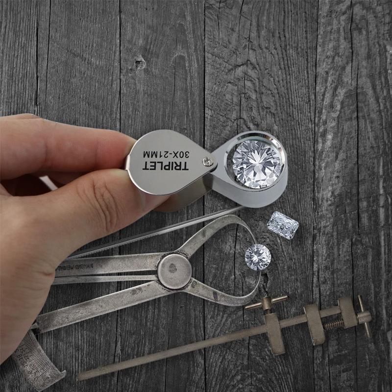 Pocket Jewelry Loupe 30X 20X 10X Jewelers Eye Magnifying Glass Magnifier LED/UV Illuminated Loop Folding For Stamp Rock Collect