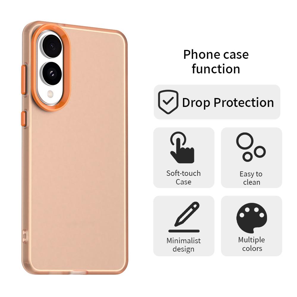 

For Samsung Galaxy S25 Edge Case PC+TPU+PET Matte Anti-Drop Phone Back Cover Blue