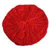 2025 Women's Hat Fashion Beret Braided Baggy Wool Knitted Warm Winter Beanie Hat Women Ski Cap