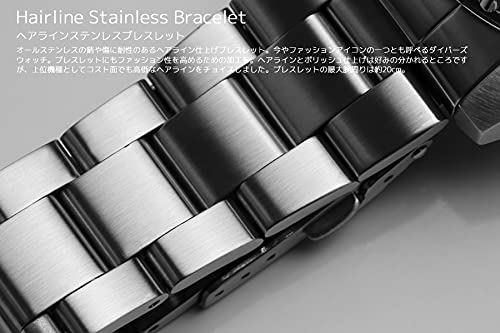 [HYAKUICHI 101] No.1Z Hyakuichi 20 ATM Water Resistant Diver's Watch with Ceramic Bezel (Blue X Black)