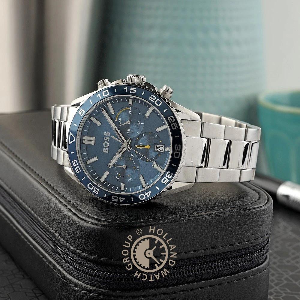 BOSS Runner Blue Dial Stainless Steel Silver Men's Quartz Watch 1514143