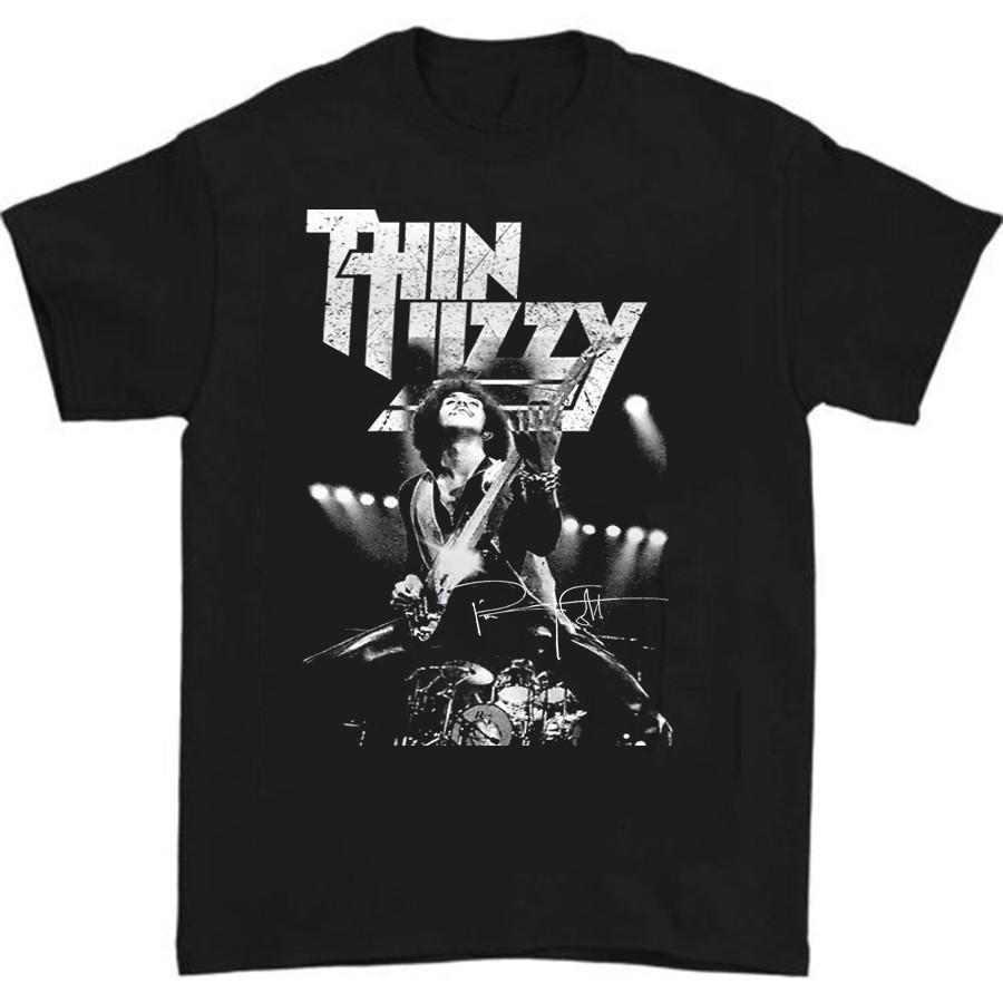 

Thin Lizzy Phil Lynott Signature Black T Shirt S to 5XL Gift Unisex T-Shirt XXXXL