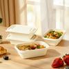 750ml Biologiskt nedbrytbar Lunchlåda för engångsbruk av Majsstärkelse med Lock (100 Räkna)