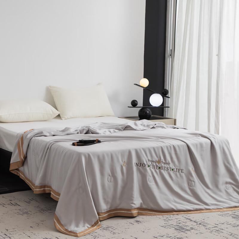 MUJI Smooth Breathable Tencel Embroidered Mulberry Silk Quilt