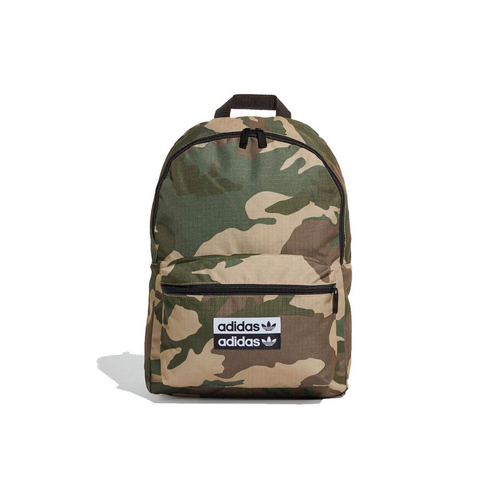 Adidas Originals Camouflage Zip Backpack Unisex Backpacks Camouflage-Green ED8653 Green Camouflage