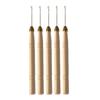 Latch Hook Needle With Wooden Handle Hair Extension Crochet Tool For Beads Feather Hair Rings DIY Hair‑Making Supplies