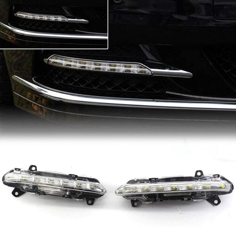 1 Pair L+R Led Drl Daytime Running Light for Mercedes S-Class 09-13 W221 S350 S500 2218201856 2218201756