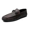 Men's Summer 2025 British-Style Casual Leather Loafers - Soft Sole, Trendy One-Step Drive Shoes