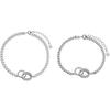 Original Design 925 Sterling Silver Couple Bracelets: Elegant, Niche Style Christmas Gift for Boyfriend