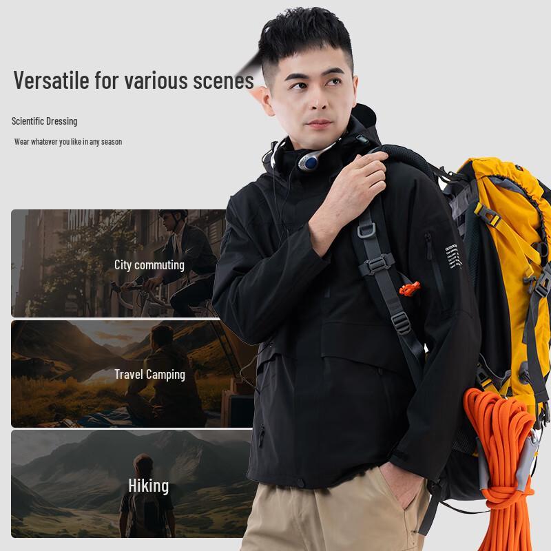 Luodike Unisex Windproof Waterproof Shell Jacket L4V3FC1514