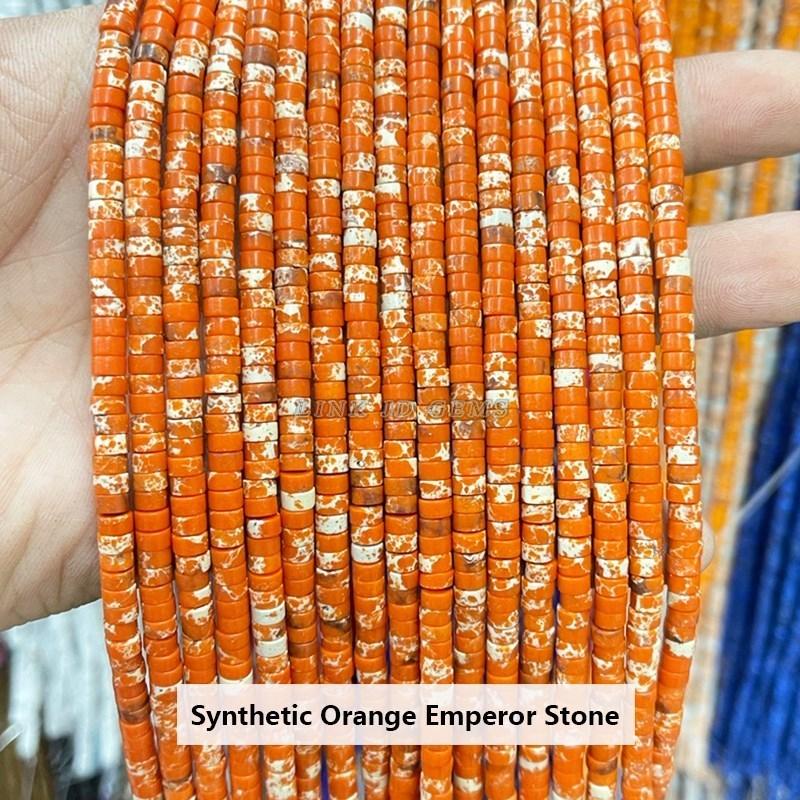 4x2mm Natural Pink Opal Turquoise Jasper Rondelle Beads Cylinder Flat Loose Spacer Bead For Jewelry Making Diy Bracelet Necklace