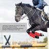 A Set of Fore Hind Leg Boots Adjustable Leg Guard Protector Horse Riding EquipmentRed L