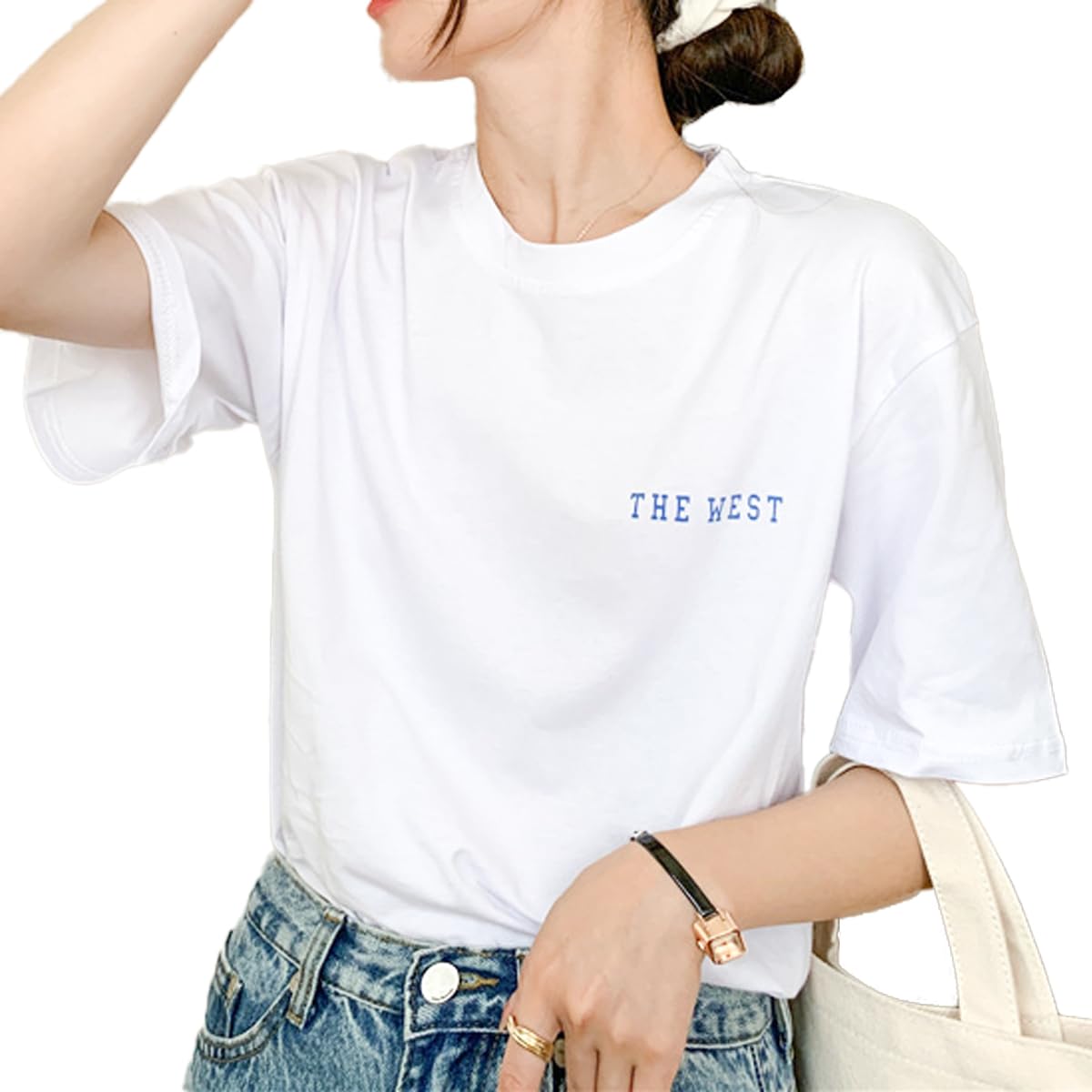 

Сумка Почтовый Ящик Короткий УФ Дата Быстрые Накидки Верхняя Короткая Стрижка и Вест Кост XL [Носить B] Футболка, Плечо, Рукав, Стильный, Милый, Женская Футболка, белый