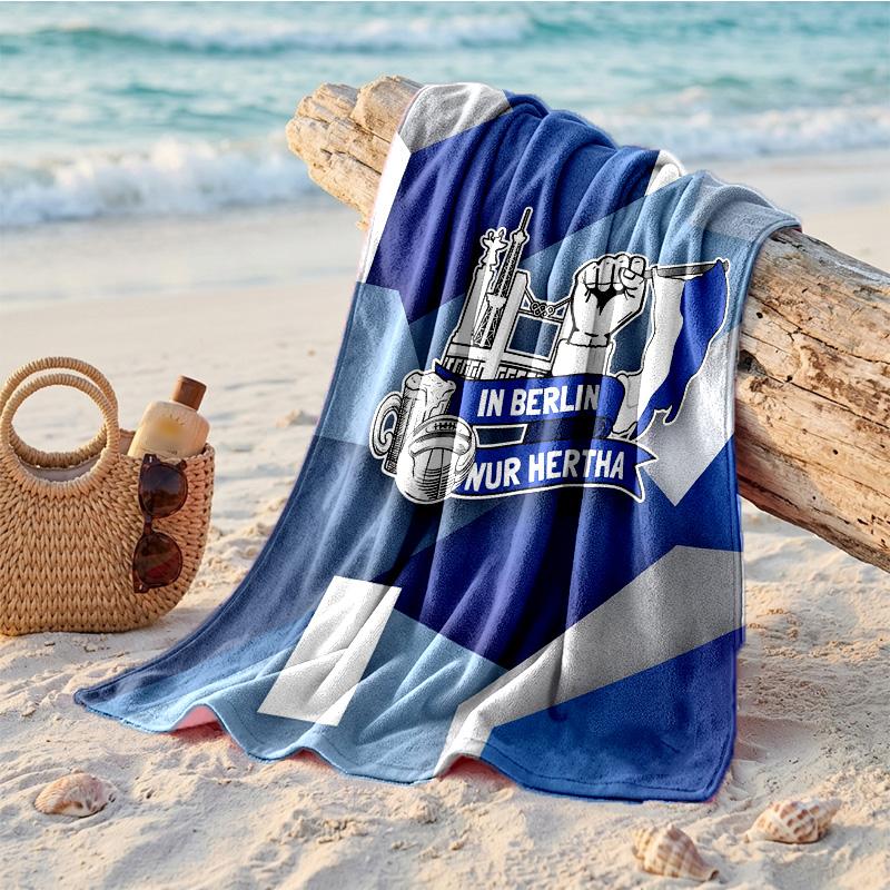 Hertha bsc FC Stampa Microfibra Asciugamano da Spiaggia Asciugatura Rapida Assorbente Grande Asciugamano per Spiaggia Nuoto Viaggio