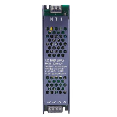 LED Switching Power Supply Driver Magnetic Light Transformer Black Long Strip 200W AC175‑250V