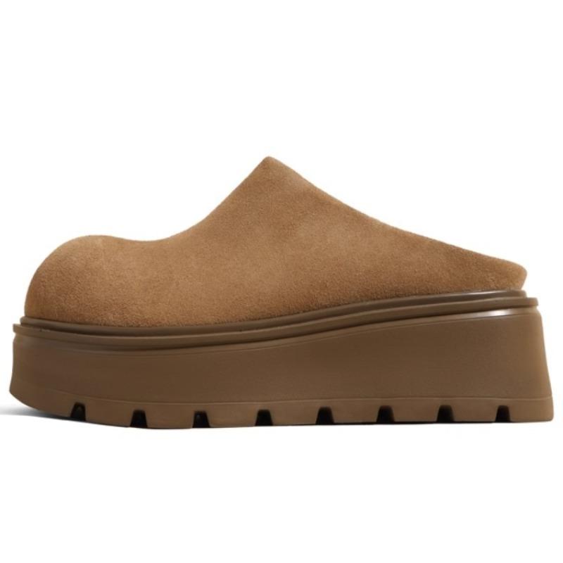 Fashion High Heels Women's Platform Slippers Autumn Suede Shoes for Woman Comfortable Casual Shoes 2025 New Trends Zapatillas De Mujer