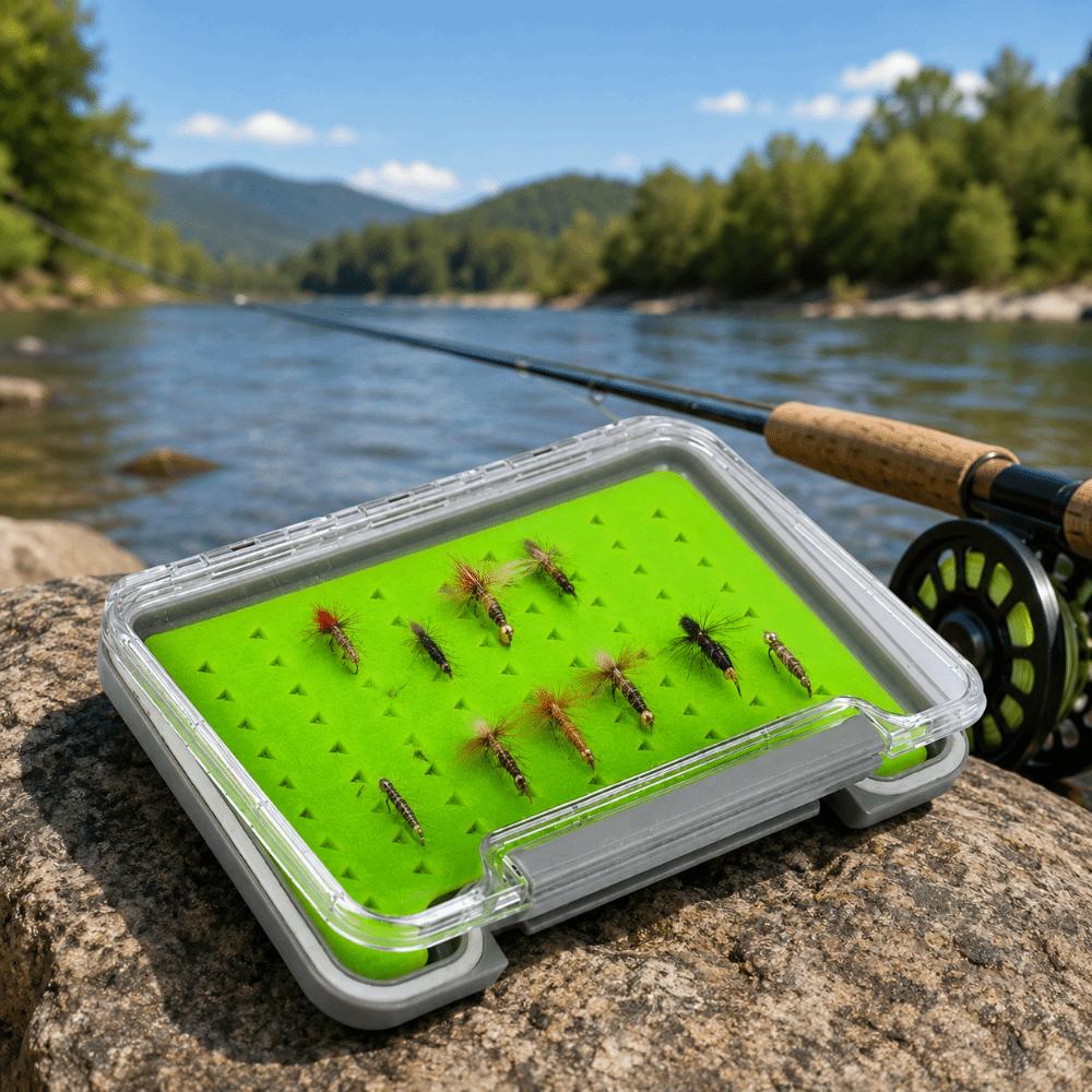 2PCS Super Slim Fly Storage Case Waterproof Fly Box Portable Fly Fishing Box Fly Fishing S-135*95mm
