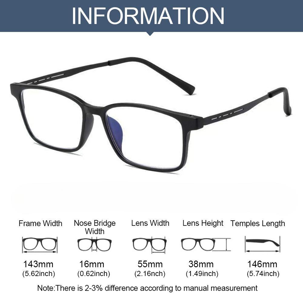 Ultra-Light Pure Titanium Blue Light Blocking Reading Glasses   Outdoor Hyperopia Business Large Frame Eyeglasses with Diopter